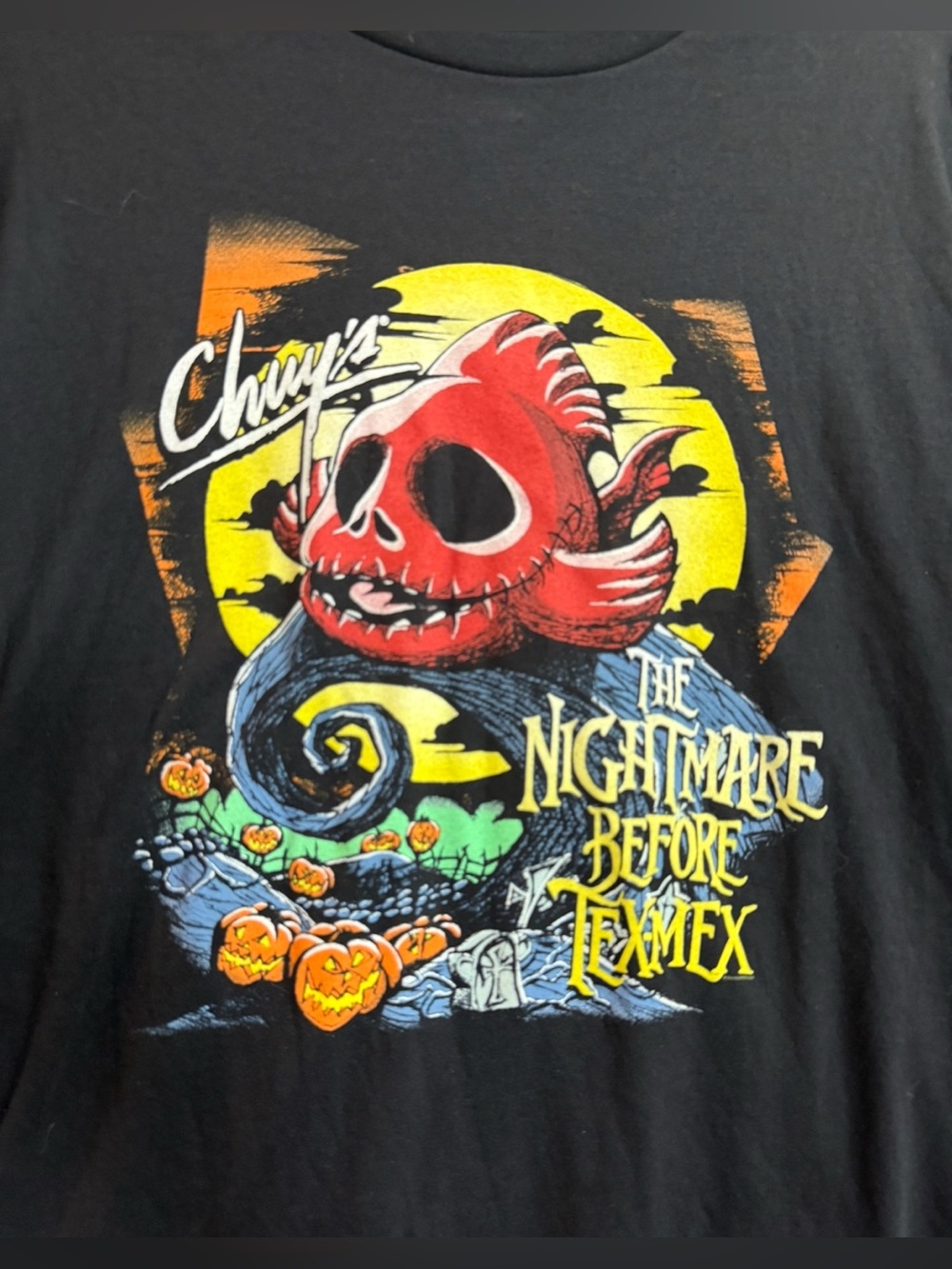 Nightmare Before Tex Mex Mexican Restaurant Funny T-shirt Size L